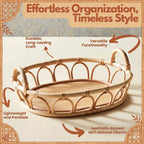 Multipurpose Tray | Versatile Vibe with Rattan Handles