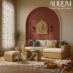 Cane Sofa Set with L Shaped Rattan Design for Indoors