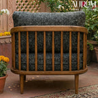 Handcrafted Teakwood Single Seater Sofa