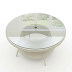 DINING TABLE WITH GLASS TOP (AHOD/150/005)