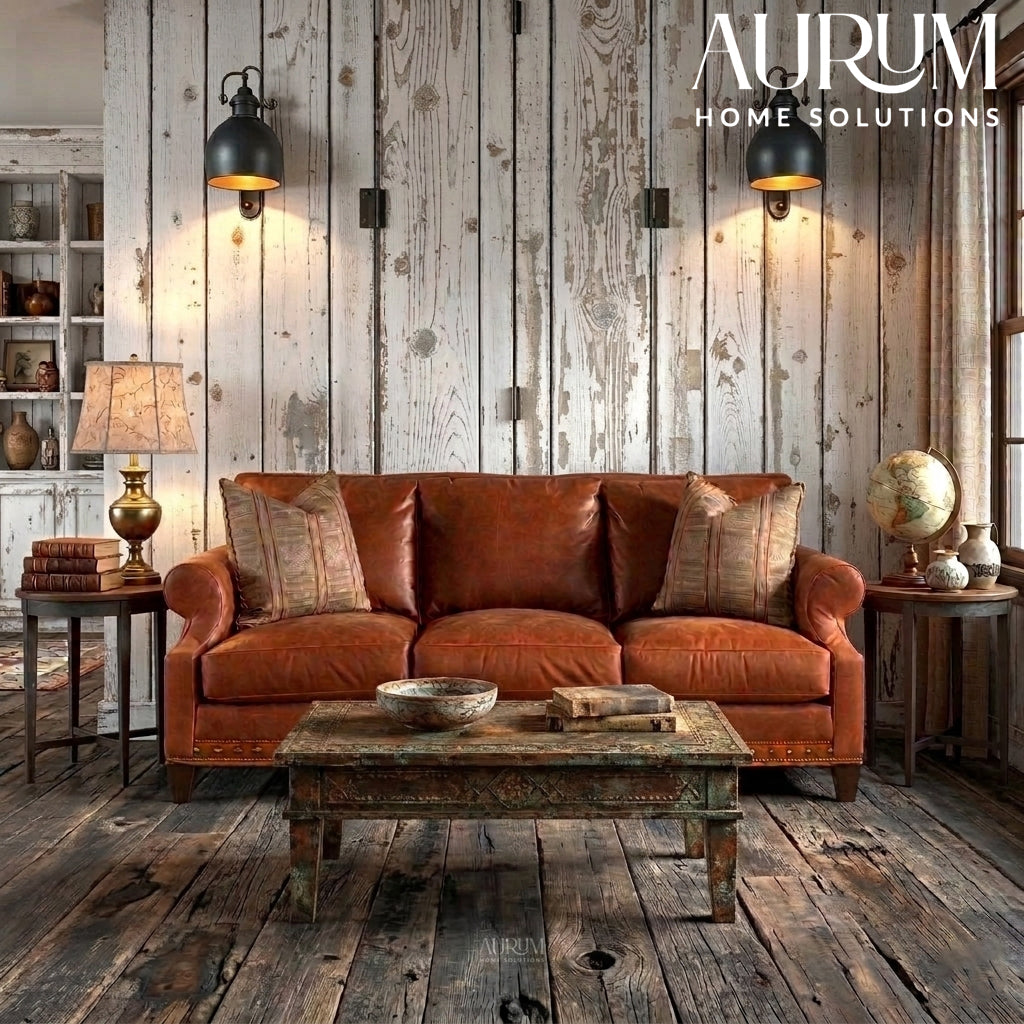 Vienna Three-Seater Leather Sofa