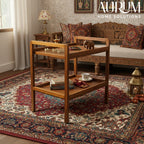 Handcrafted Teakwood Timber Tray Table