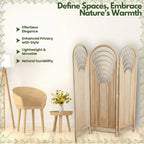 Serene Rattan Room Divider with Folding Panels