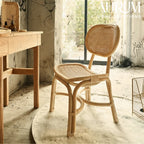 Rattan Chair with Modern Woven Design for Indoor Use