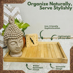 Serving Tray with Handles | Tranquil Bamboo Organizer & Decor Classic