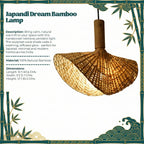 Japandi Dream Bamboo Hanging Lamp - Handwoven Pendant Light