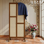 Rattan Room Divider Veil with Natural Cane Panels (Per Panel)