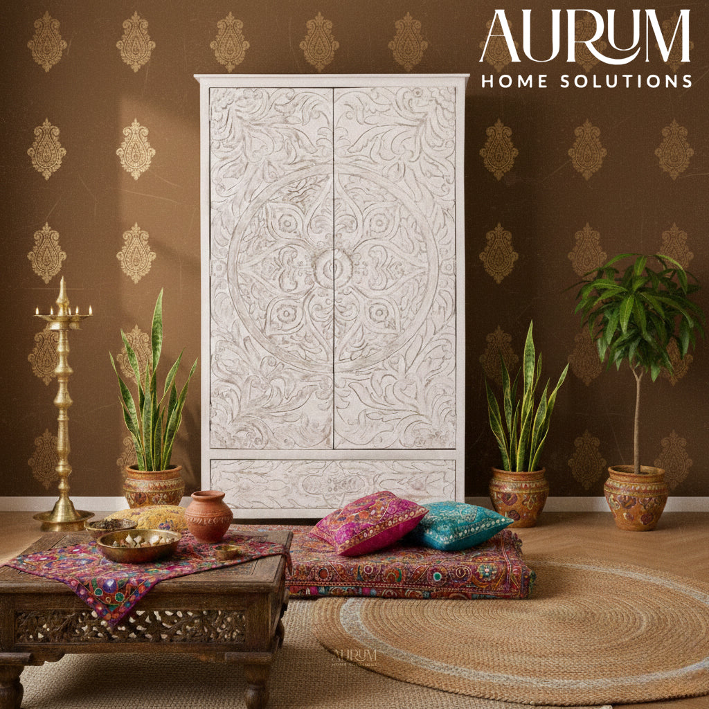Modern Sheesham Artisan Wardrobe