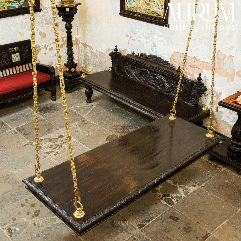 Traditional Teak Single Plank Jhula