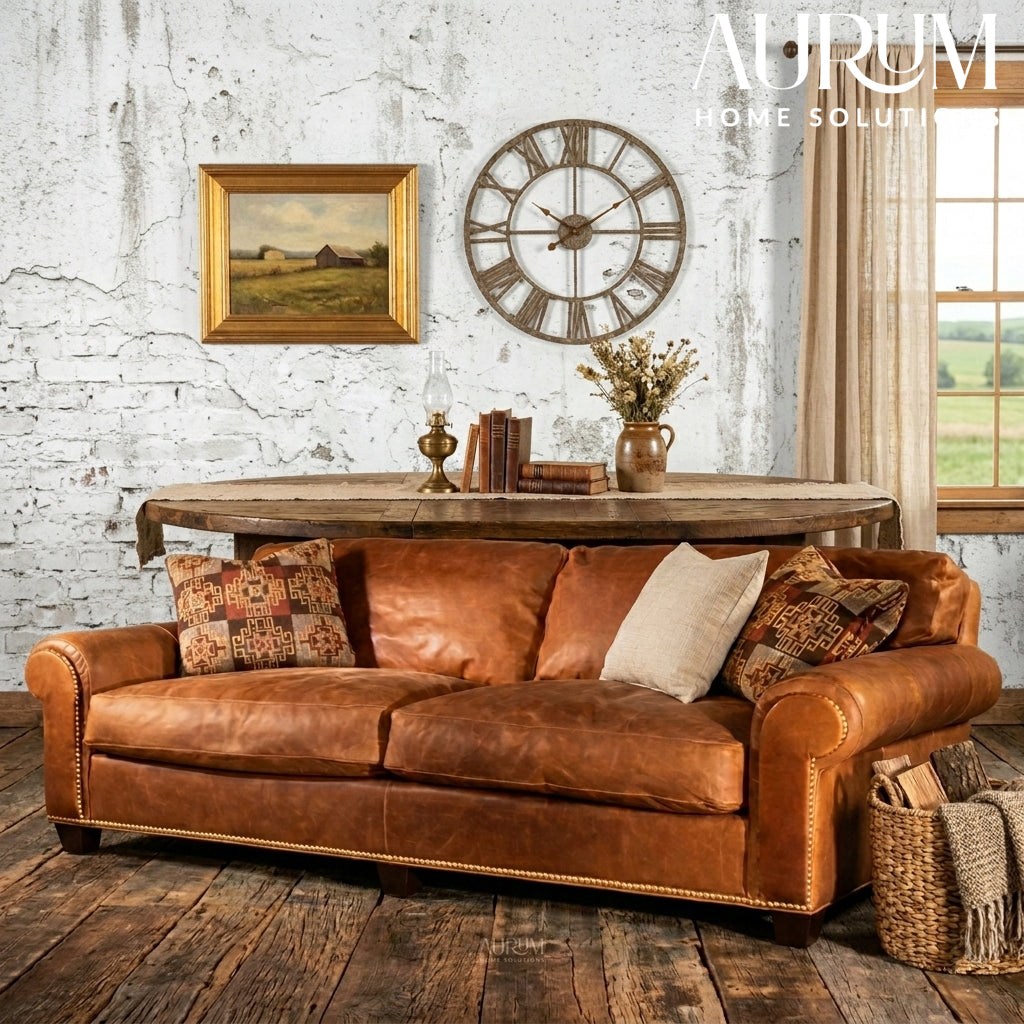Classic Leather Cattleman Sofa