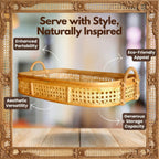 Rattan Tray | Serving Surprise with Cane Handles