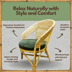 Balcony Chair in Natural Rattan | Rattan Bliss for Outdoor & Indoor