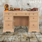 Sheesham Wood Pedestal Desk with 7 Drawers