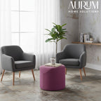 Plush Upholstered Stool