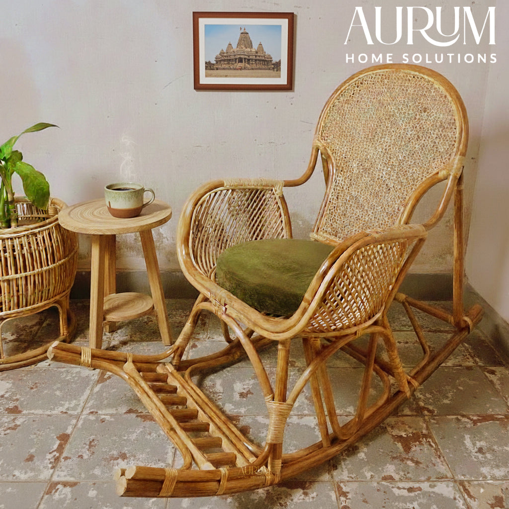 Rattan Rocking Chair | Dreamweave Handwoven Design for Indoors & Outdoors