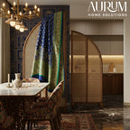 Rattan Room Divider Raindrop Reflections with Folding Panels (Per Panel)