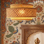 Double Layer Bamboo Hanging Lamp - Tiered Drum Pendant