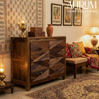 Rustic Allure Sheesham Wood Chest of Drawers