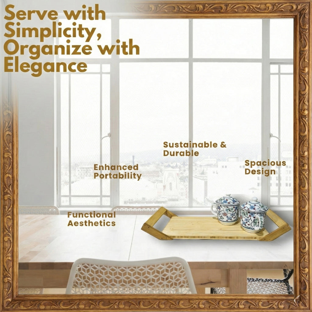 Serving Tray with Handles | Take a Break Bamboo Classic
