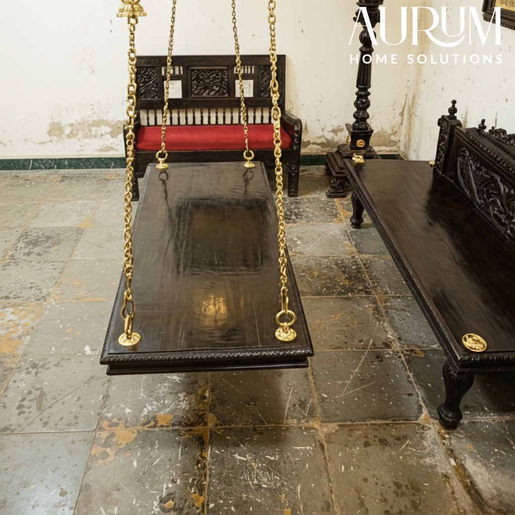 Traditional Teak Single Plank Jhula