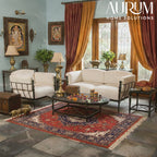 Regal Iron and Marble Living Room Furniture Set