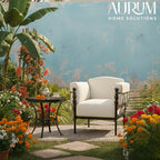Regal Single-Seater Sofa with Upholstered Cushions