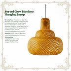 Sereni Glow Bamboo Hanging Lamp – Three-Tier Pagoda Pendant