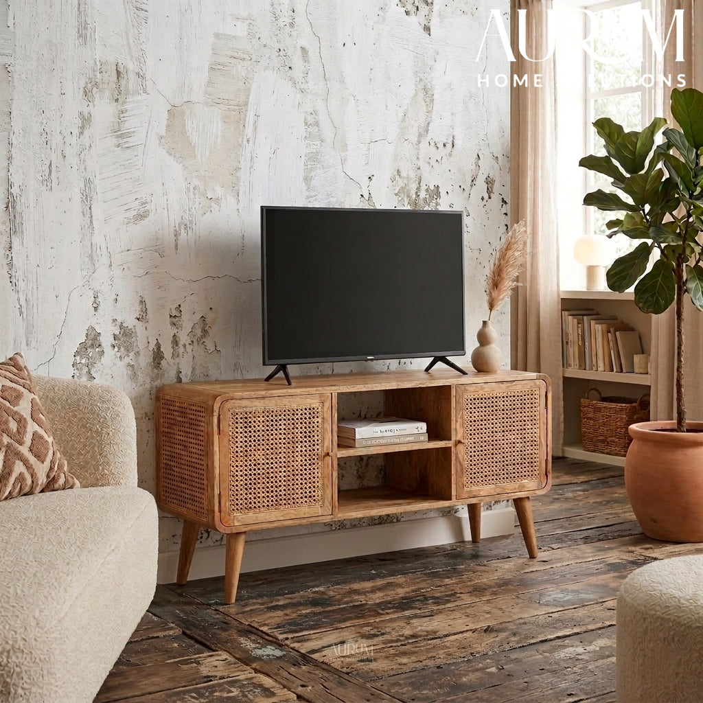 Woven Door Media Console