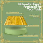 Table Mat Set with Foldable Bamboo Luxe Design (Pack of 2)