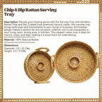 Serving Tray with Handles | Rattan Chip and Dip