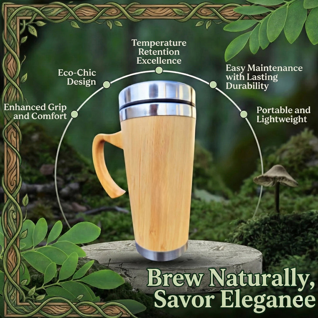 Bamboo Mug with Stainless Steel Interior | EcoSipper Travel Companion