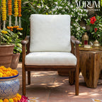 Handcrafted Elegant Teak Enigma Chair