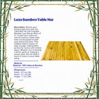 Table Mat Set with Foldable Bamboo Luxe Design (Pack of 2)