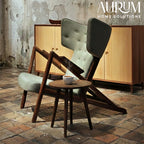 Essence Wood and Fabric Armchair
