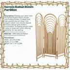 Serene Rattan Room Divider with Folding Panels