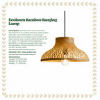 EcoLoom Bamboo Hanging Lamp - Flared Lattice Pendant