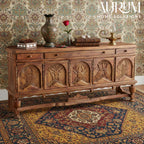 Handcarved 5 Carving Sideboard in Natural