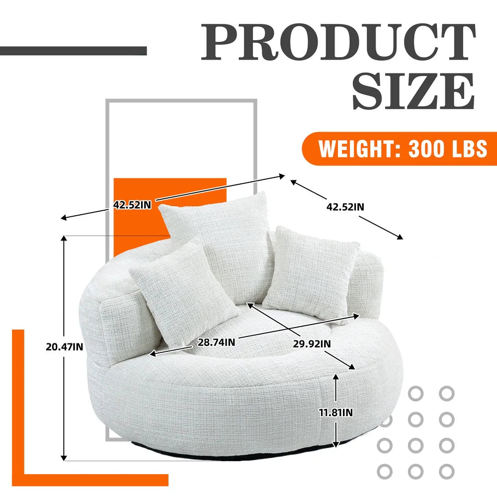 Durable Chenille High-Back Lounger