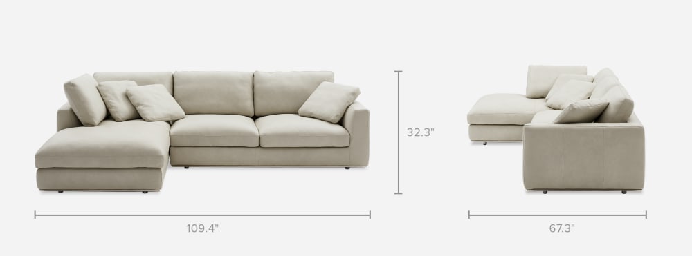 Luxe Leatherette Sectional Sofa