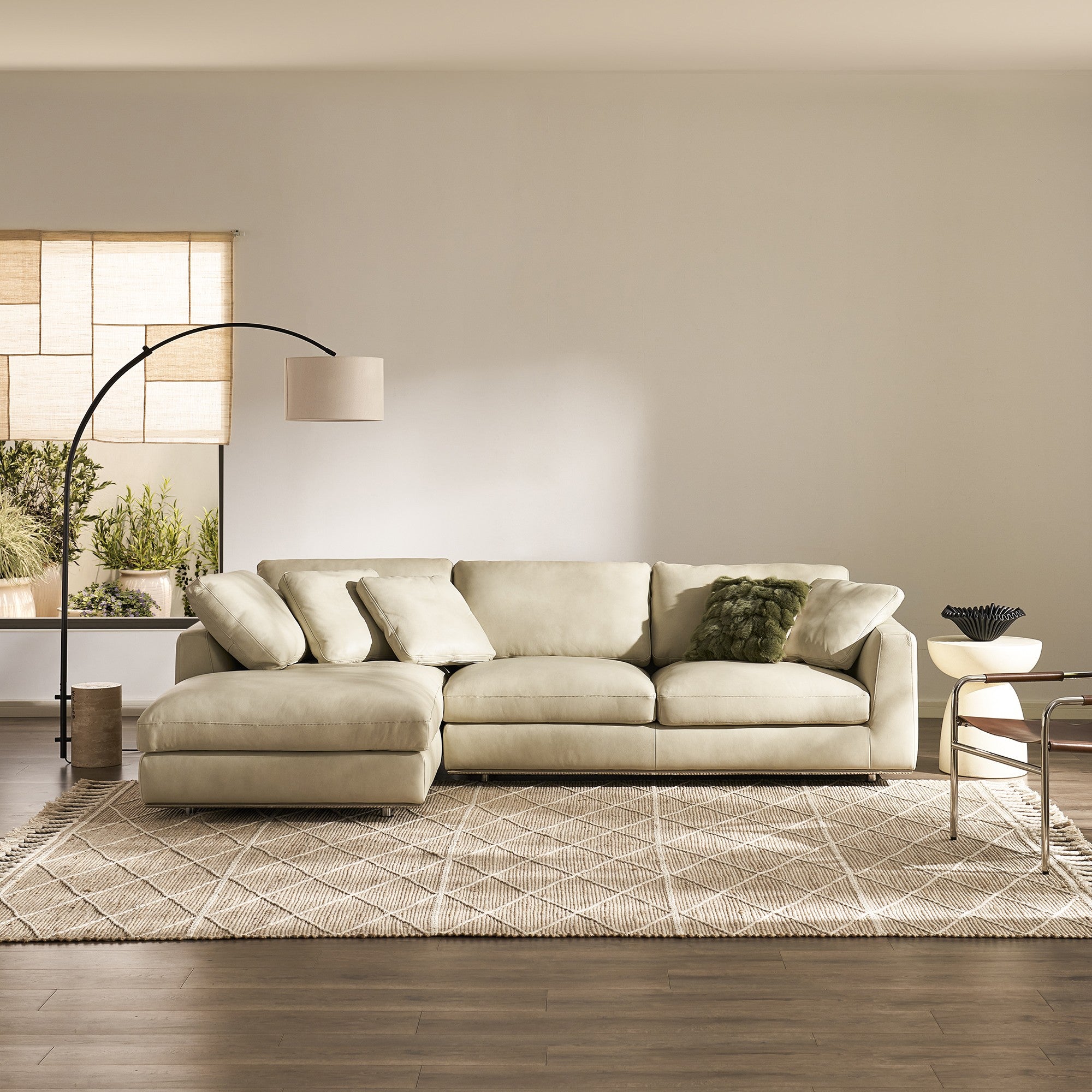 Luxe Leatherette Sectional Sofa