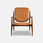 Handcrafted Teakwood Leatherette Chair