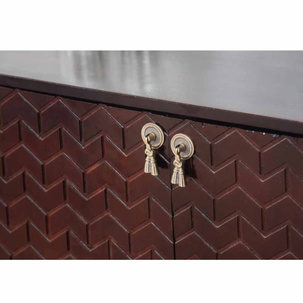 Artisanal Mango Wood Home Bar Unit