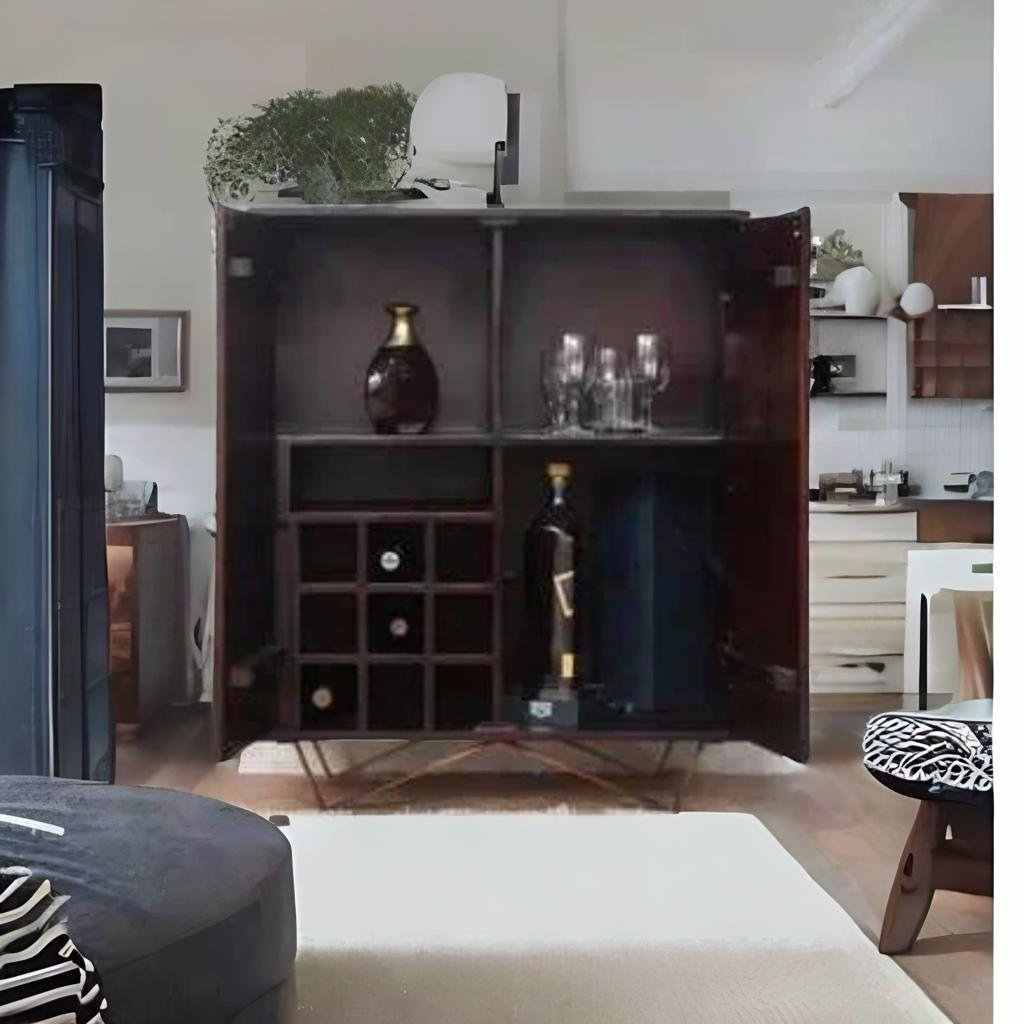 Artisanal Mango Wood Home Bar Unit