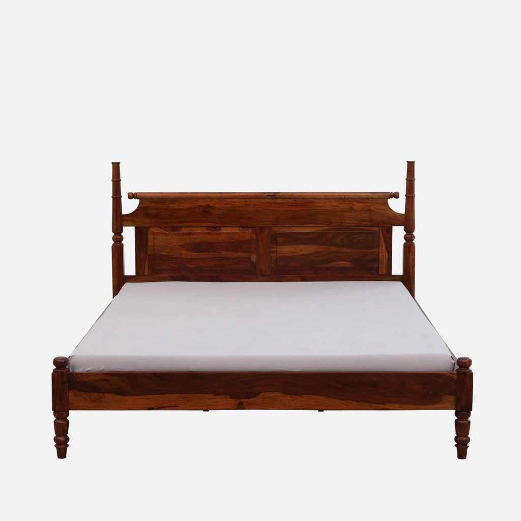 Regal Sheesham Bed in Honey Oak Finish