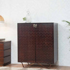 Artisanal Mango Wood Home Bar Unit