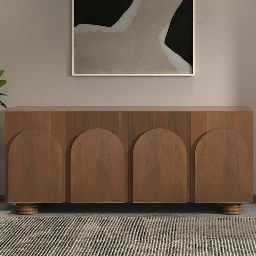 Artisanal Sheesham Wood Storage Sideboard