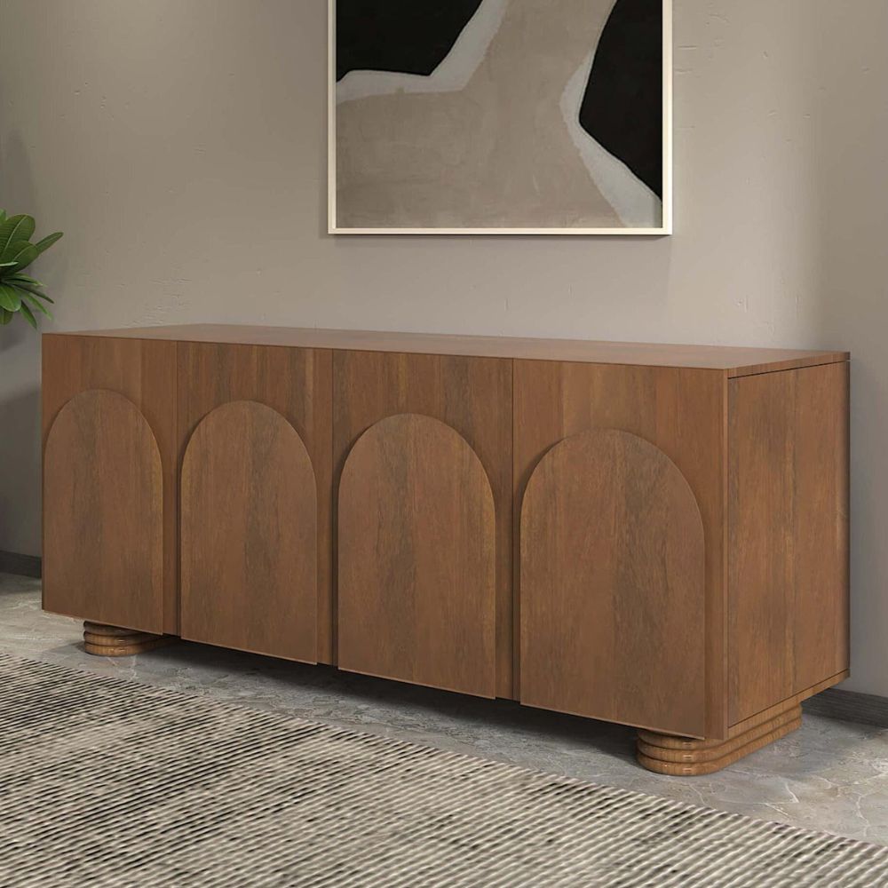 Artisanal Sheesham Wood Storage Sideboard