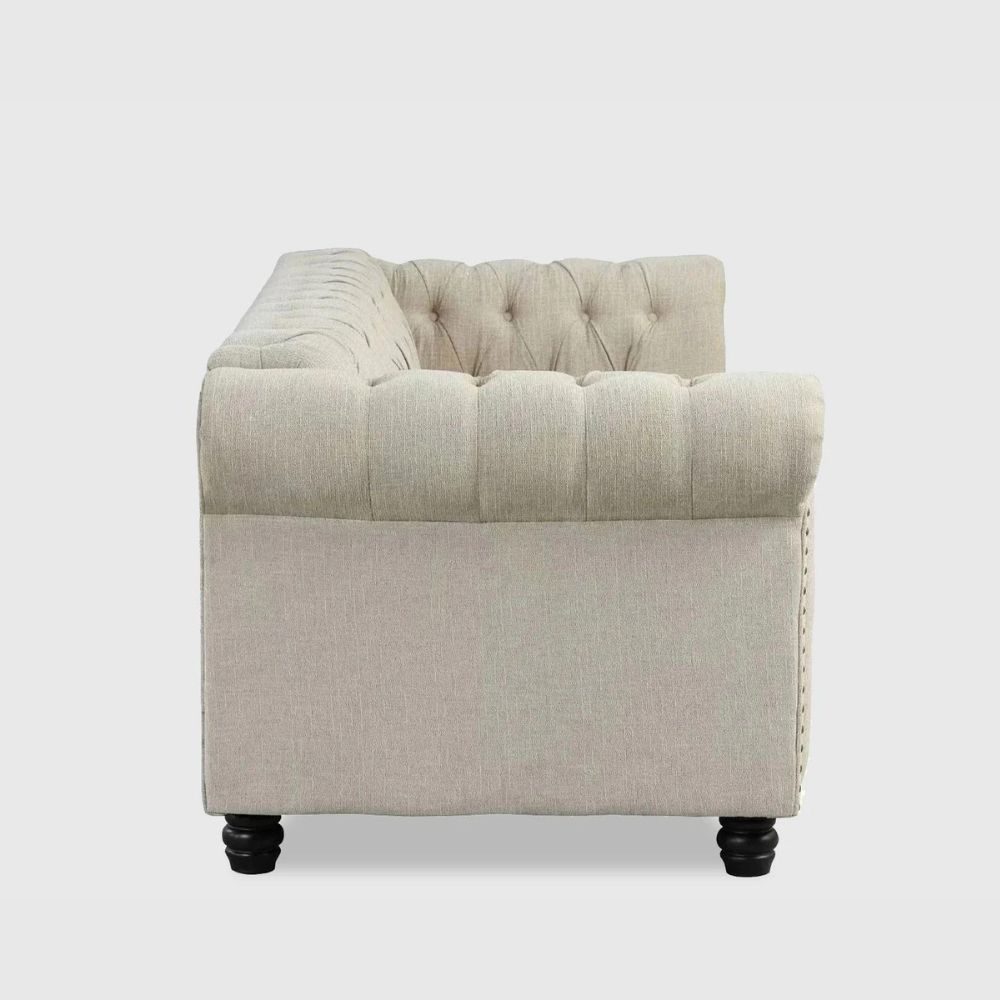 Regency Chesterfield Beige Sofa