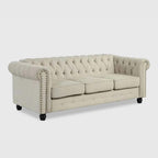 Regency Chesterfield Beige Sofa