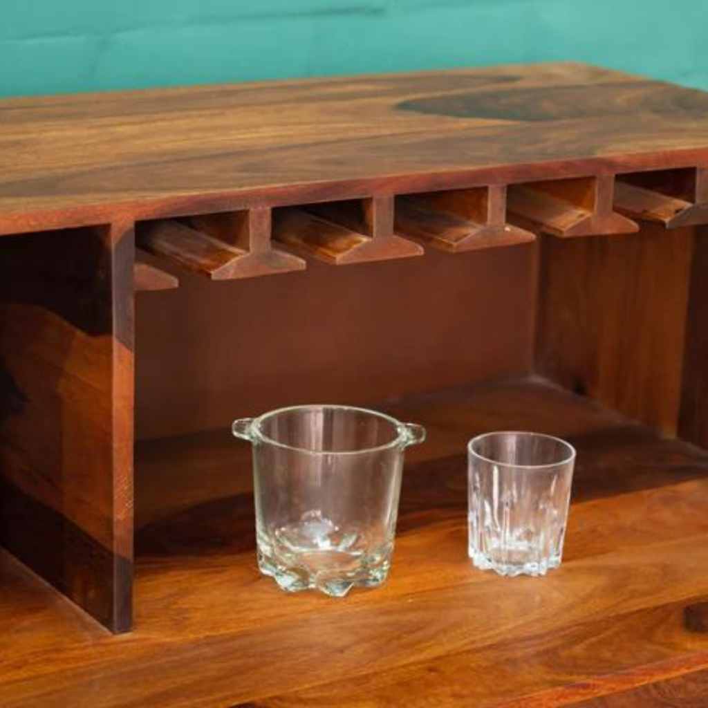 Classic Sheesham Wood Bar Cabinet